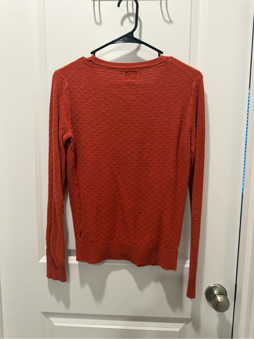 Rust Orange Lightweight Button Cardigan - Picture 3 of 3